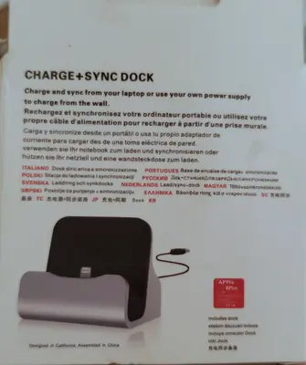 Charge and Sync Dock for iPhone 6S/SE/5, iPad Mini and iPod Touch 5 photo 2