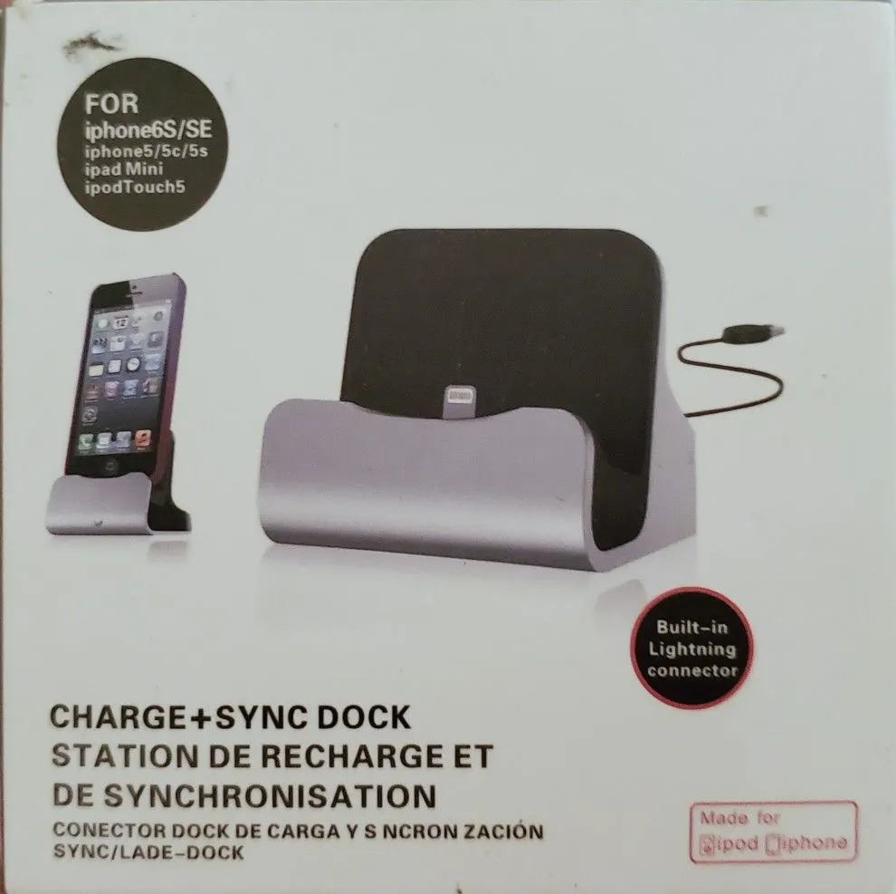 Charge and Sync Dock for iPhone 6S/SE/5, iPad Mini and iPod Touch 5