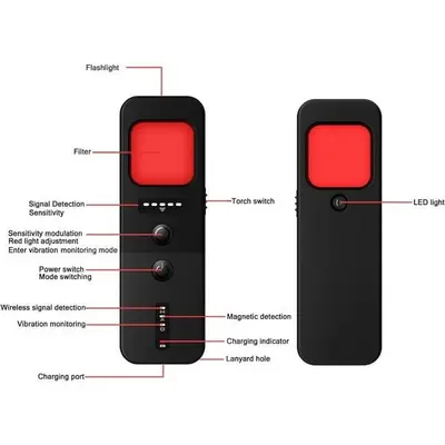 Rechargeable Hidden Camera and GPS Tracker Detector, RF Signal Scanner photo 2