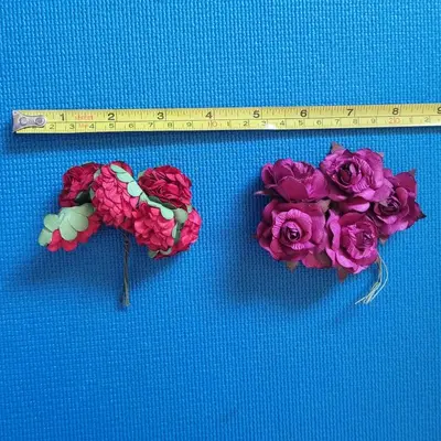 Paper Flowers in 4 Colors, 2 Bags photo 2