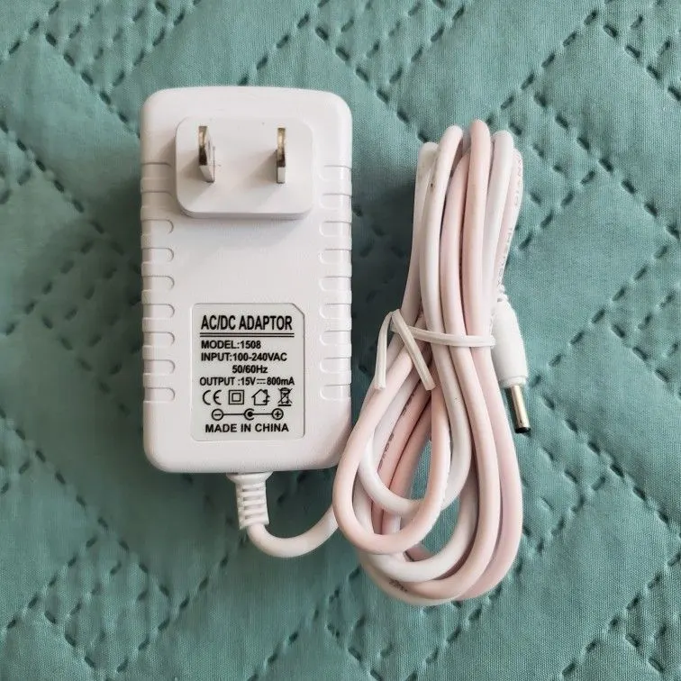 15V 0.8A AC/DC Power Adapter with 3.5mm Plug