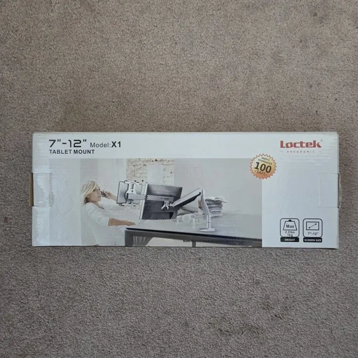 Loctek X1 Tablet Holder Workstation for 7-12 in Tablets and E-Readers