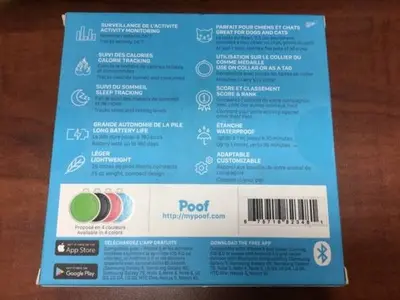 Poof Pea Waterproof Pet Activity Tracker, Lime photo 2
