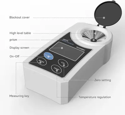 Digital Brix Refractometer 0-55% with ATC, Portable photo 8
