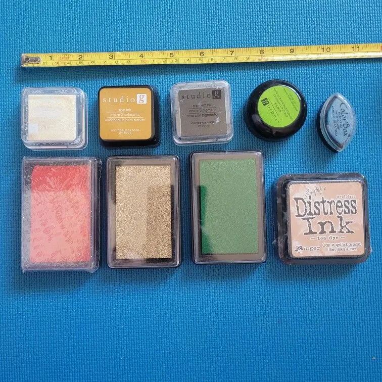Stamp Ink Pads in 9 Colors, 9 Pieces