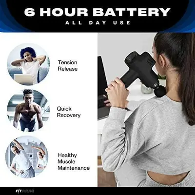 FITPULSE Percussion Muscle Massage Gun with 4 Heads photo 4