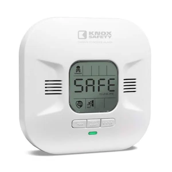 Knox Safety Plug-In Carbon Monoxide Alarm, Digital Display, Voice Alerts