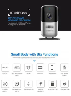 1080P Smart Wireless WiFi Home Security Camera, Two-Way Audio photo 10