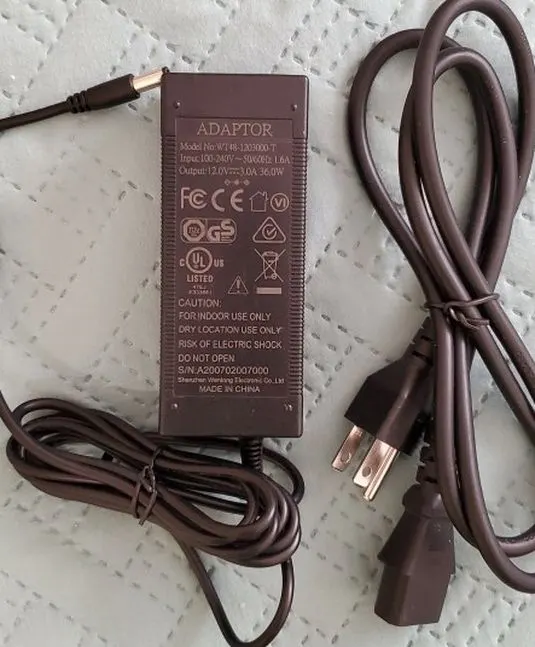 WT48-1203000-T 12V 3A DC Power Adapter