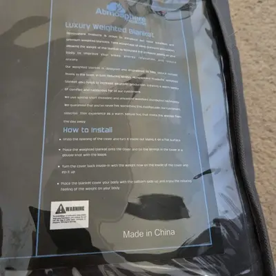 Atmosphere Luxury Weighted Blanket 60x80 in, 20 lb, Cooling photo 3