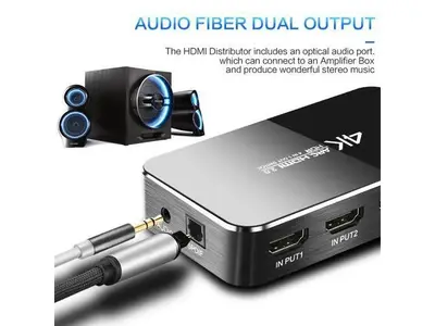 4K HDMI 2.0 Switch Splitter, 4-In 1-Out with Audio Extractor and ARC photo 5