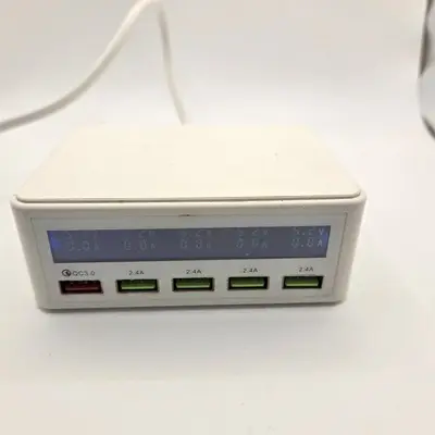 50W 5-Port USB Desktop Charging Station with LCD Display photo 3