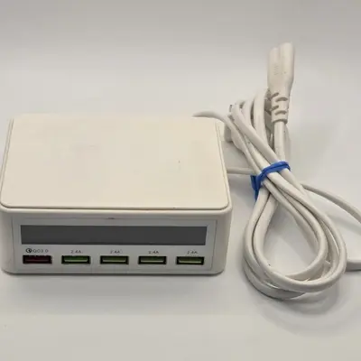 50W 5-Port USB Desktop Charging Station with LCD Display