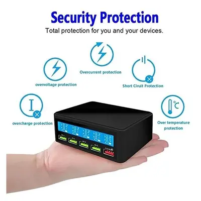 50W 5-Port USB Desktop Charging Station with LCD Display photo 6