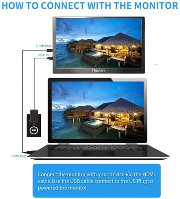 Prechen 13.3" 2K QHD 2560x1440 IPS Portable Monitor photo 5