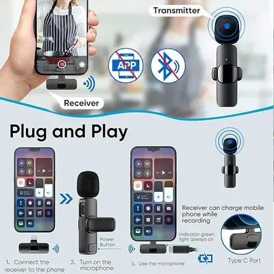 K9 Wireless Lavalier Microphone for iPhone and iPad, Plug and Play photo 9