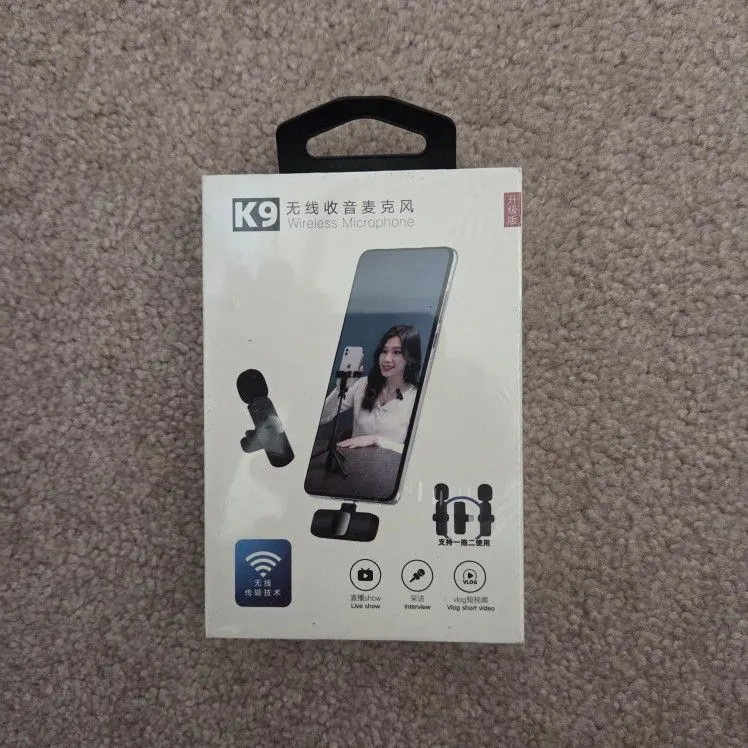 K9 Wireless Lavalier Microphone for iPhone and iPad, Plug and Play