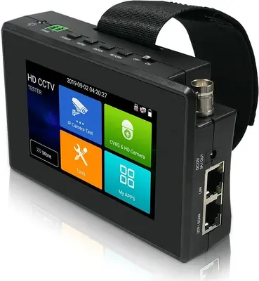 EVERSECU 5-in-1 CCTV Tester with 4" Touch Screen, up to 4K IP