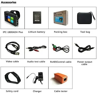 EVERSECU 5-in-1 CCTV Tester with 4" Touch Screen, up to 4K IP photo 5