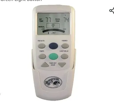 Hampton Bay CHQ7096T Thermostatic Remote with Green Light Button photo 4