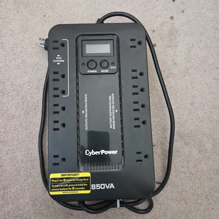 CyberPower EC850LCD Eco UPS, 850VA/510W, Upgraded Li-ion Battery