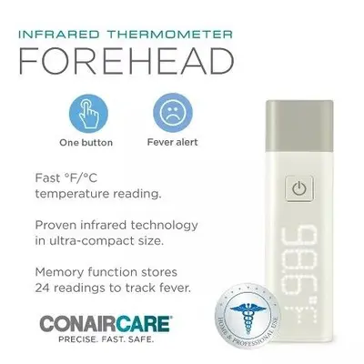 Conair Infrared Forehead Thermometer with XL LED Display photo 3