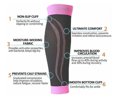 MGANG Calf Compression Sleeves, 1 Pair photo 4