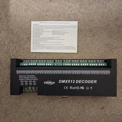 30-Channel DMX512 Decoder, RGB LED Strip Controller photo 2