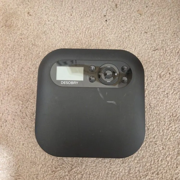 Desobry Portable Rechargeable CD Player with Speakers, Bluetooth and FM