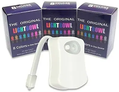 Toilet Night Lights, 2-Pack, 8 Colors photo 3