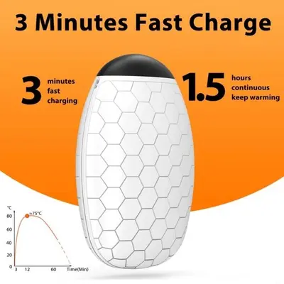 Electric Double-Sided Mini Hand Warmer, Fast Heating photo 5