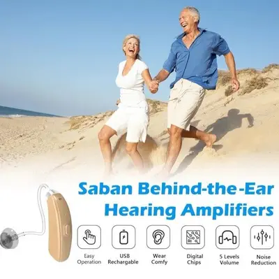 Saban Nano Rechargeable Hearing Aids with Noise Canceling, Extra Small photo 2