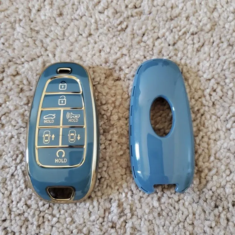 Key Fob Case for 2019-2022 Hyundai Sonata, Santa Fe, Tucson, 7 Buttons