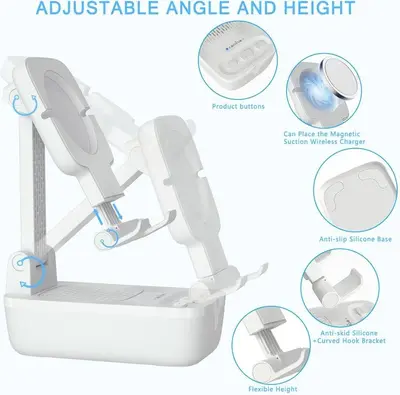 Shower Phone Stand with Bluetooth Speaker, Anti-Slip photo 6