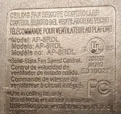 AP-8RDL AC Motor Ceiling Fan Controller photo 2