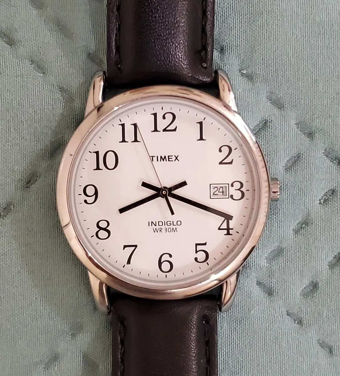 Timex Men's Easy Reader Date 38mm Watch, Black/Silver-Tone/White