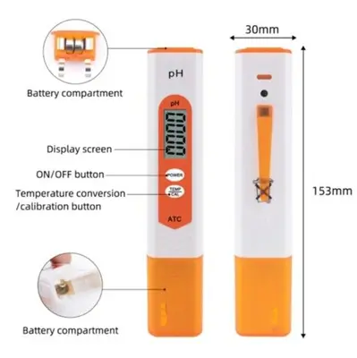 Portable LCD Digital pH Meter Pen for Aquarium, Pool, Water and Wine photo 5