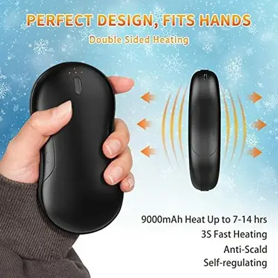 Rechargeable USB Electric Hand Warmer, 9000mAh, Double-Sided photo 4