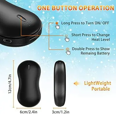 Rechargeable USB Electric Hand Warmer, 9000mAh, Double-Sided photo 5