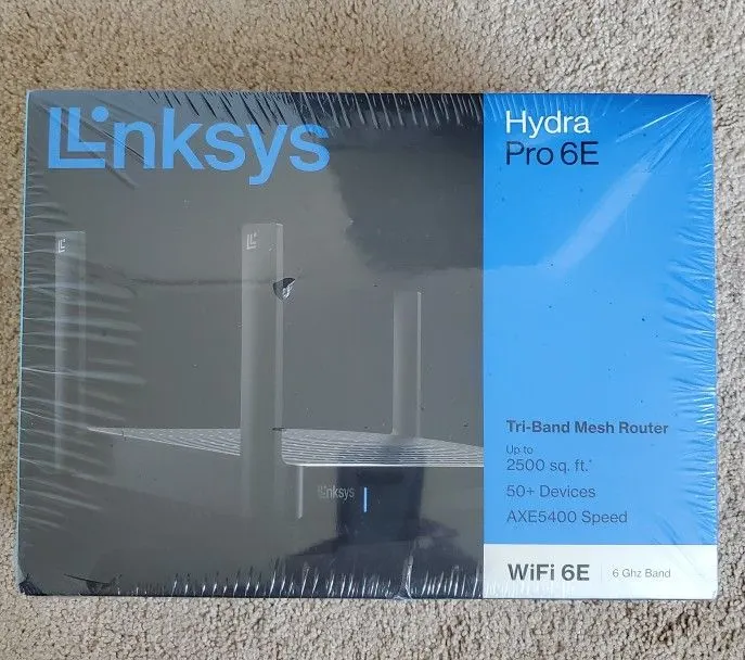 Linksys Hydra Pro 6E AXE5400 Tri-Band Mesh WiFi 6E Router, MR75MS