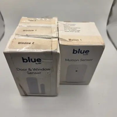 ADT Blue Home Security Door, Window and Motion Sensor Kit, 4 Pieces
