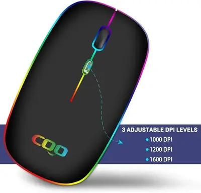 COO LED Slim Mouse, Bluetooth 5.1 and 2.4G, 3 Adjustable DPI photo 7