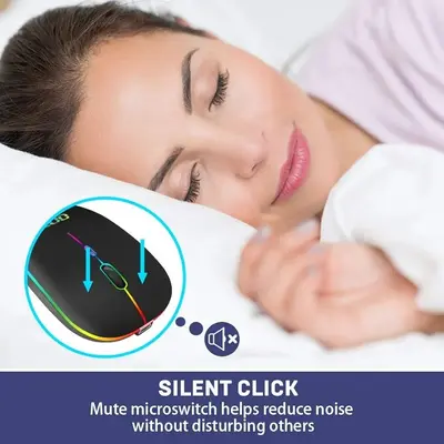 COO LED Slim Mouse, Bluetooth 5.1 and 2.4G, 3 Adjustable DPI photo 8