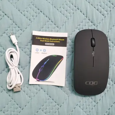 COO LED Slim Mouse, Bluetooth 5.1 and 2.4G, 3 Adjustable DPI photo 2