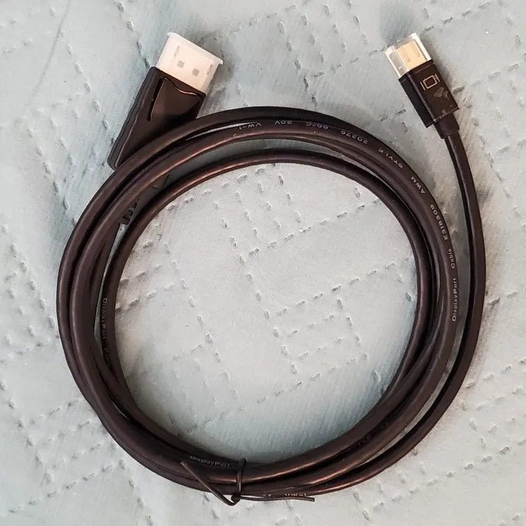 Mini DisplayPort to DisplayPort Cable, 6.6 ft, Gold-Plated