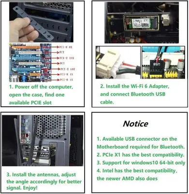 UFON WiFi 6 AX3000 PCIe Card with Bluetooth 5.0 photo 6