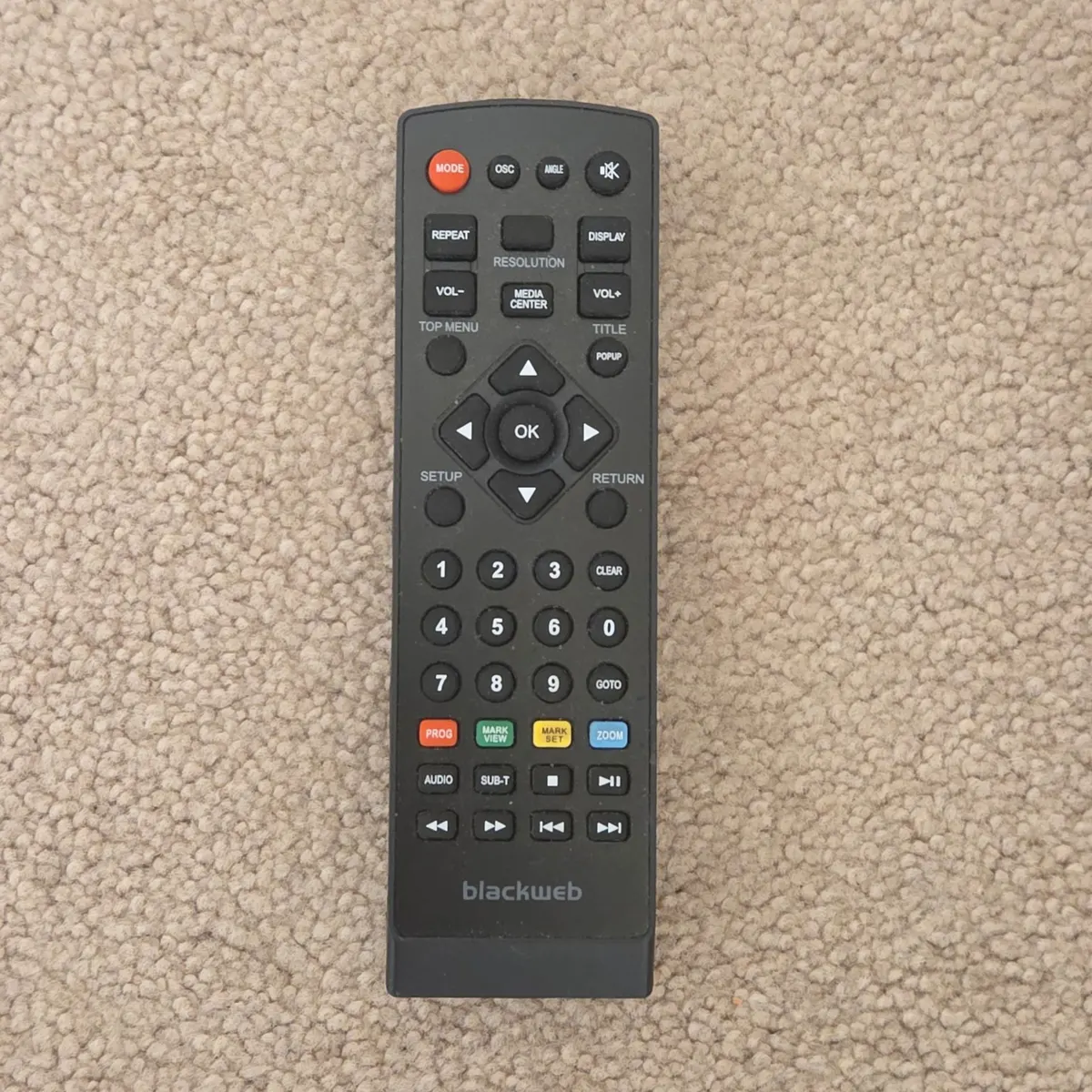 Original Blackweb Blu-ray/DVD Player Remote