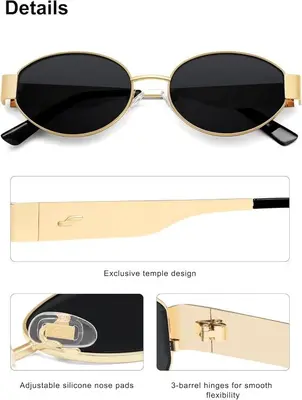 Retro Oval Sunglasses for Women, UV400, SJ1217 photo 6