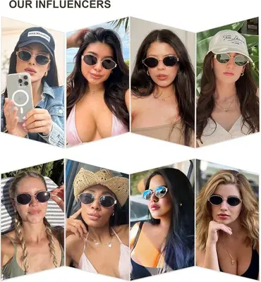 Retro Oval Sunglasses for Women, UV400, SJ1217 photo 2