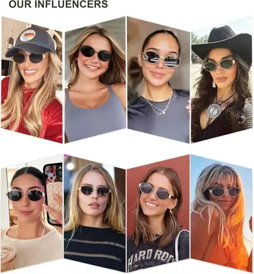 Retro Oval Sunglasses for Women, UV400, SJ1217 photo 3